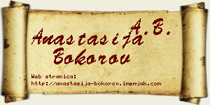 Anastasija Bokorov vizit kartica